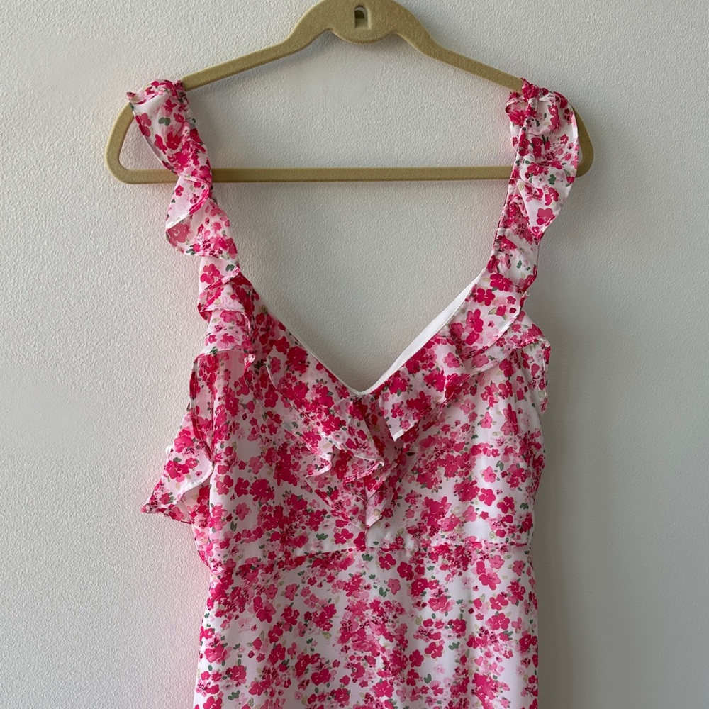 Floral Pink Mini Dress - Picture 8 of 10